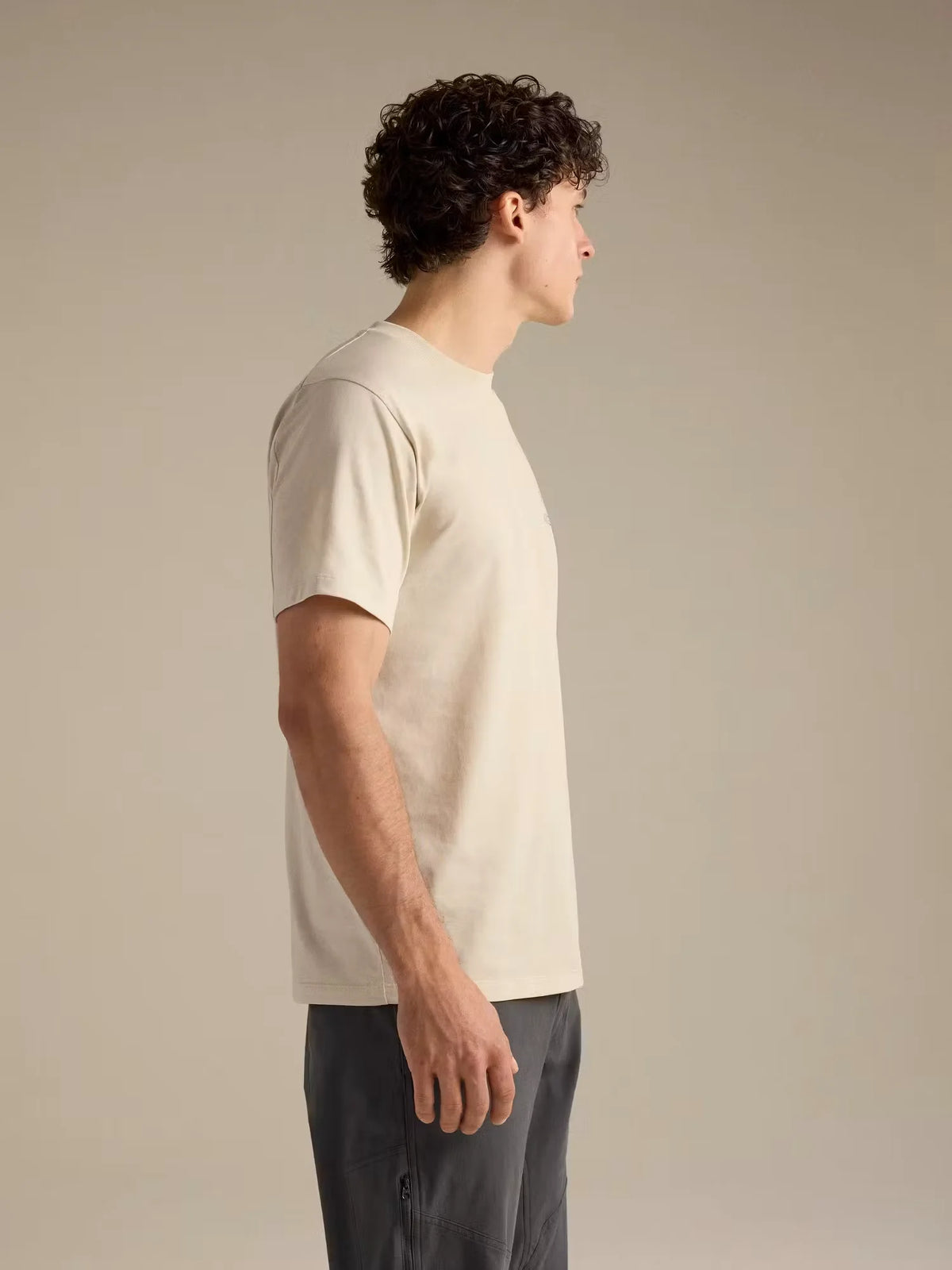 Kragg SL Cotton Bird Word Short Sleeve T-Shirt