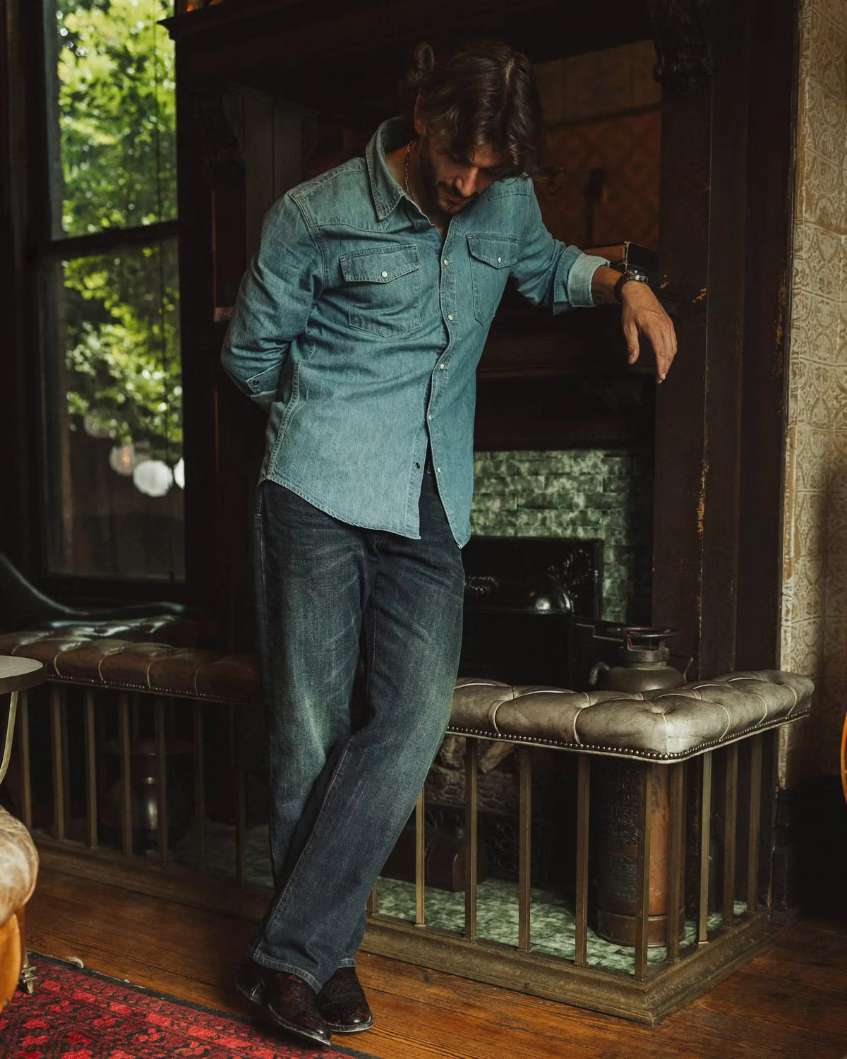 Bone Button Western Shirt