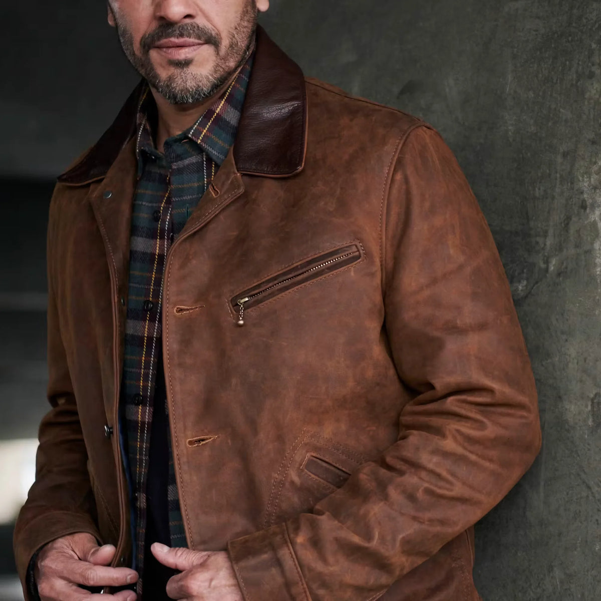 Nubuck Cowhide Mechanic's Jacket