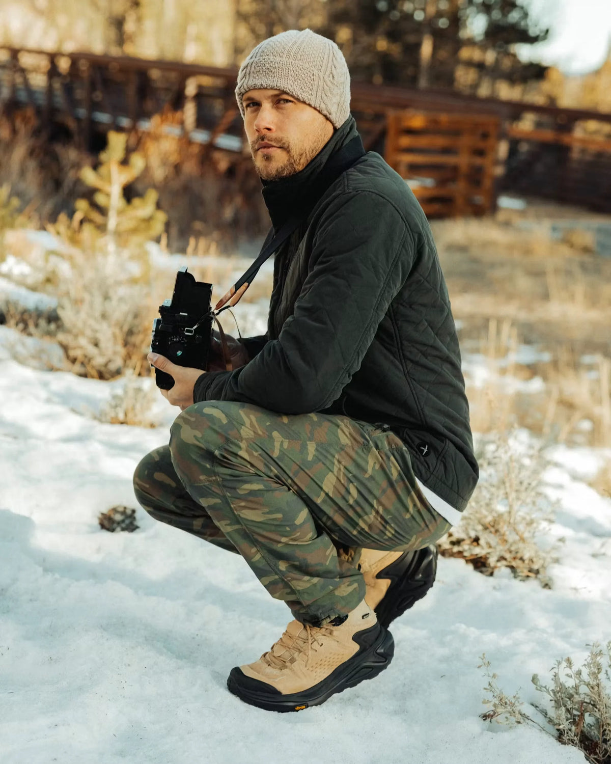 Wool Cable Knit Beanie