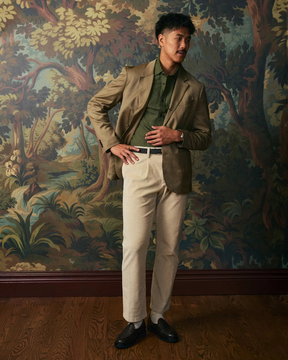 Brushed Woven Dress Shirt