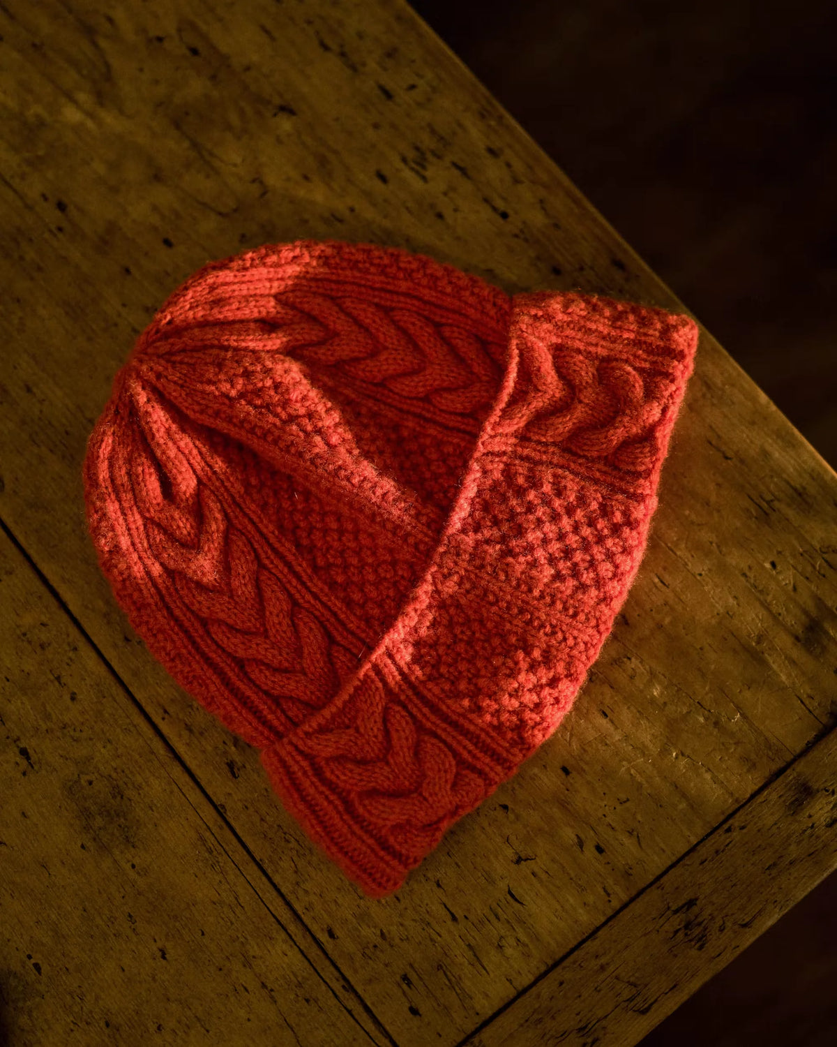Wool Cable Knit Beanie