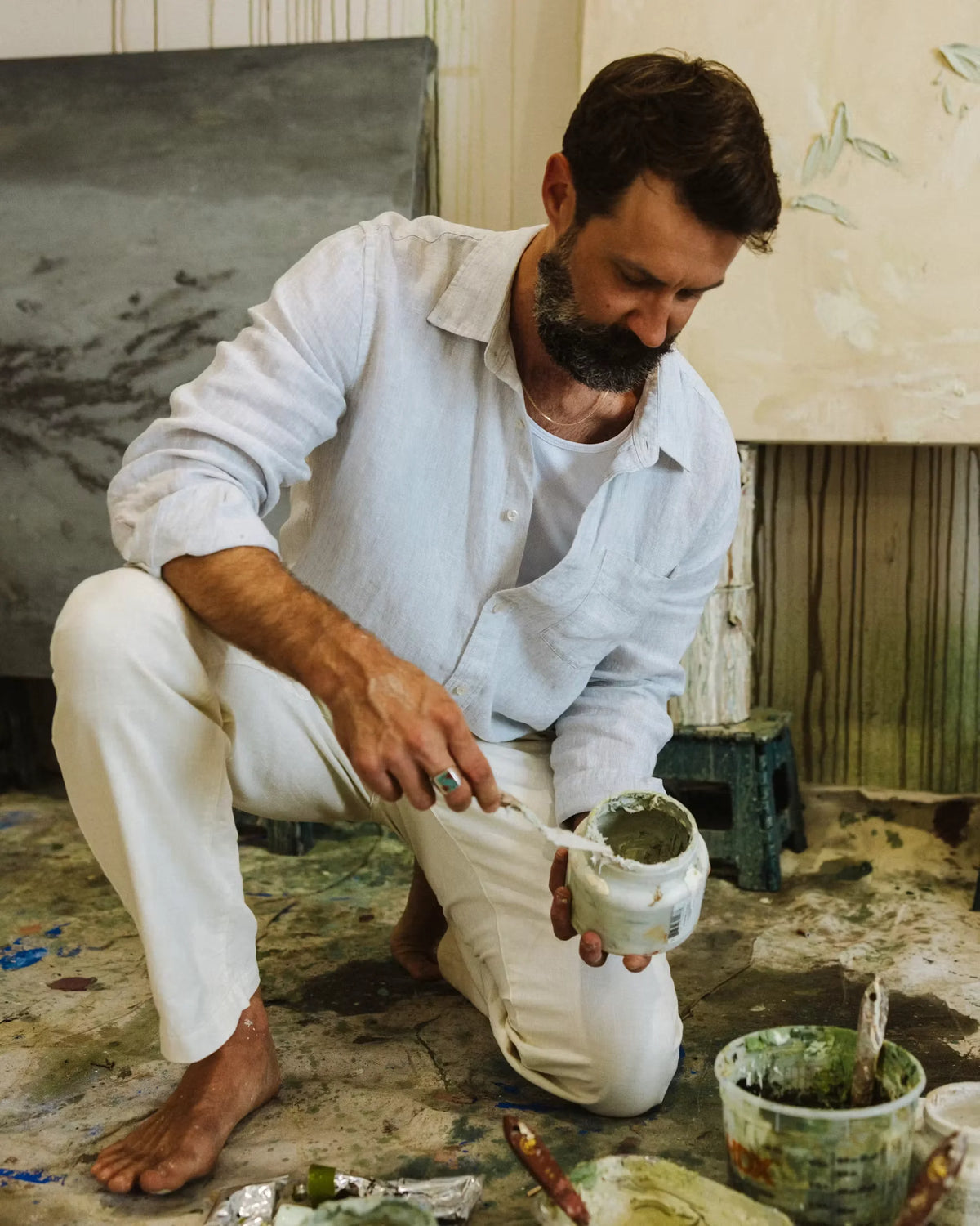 Cotton Linen Chino - HB Straight