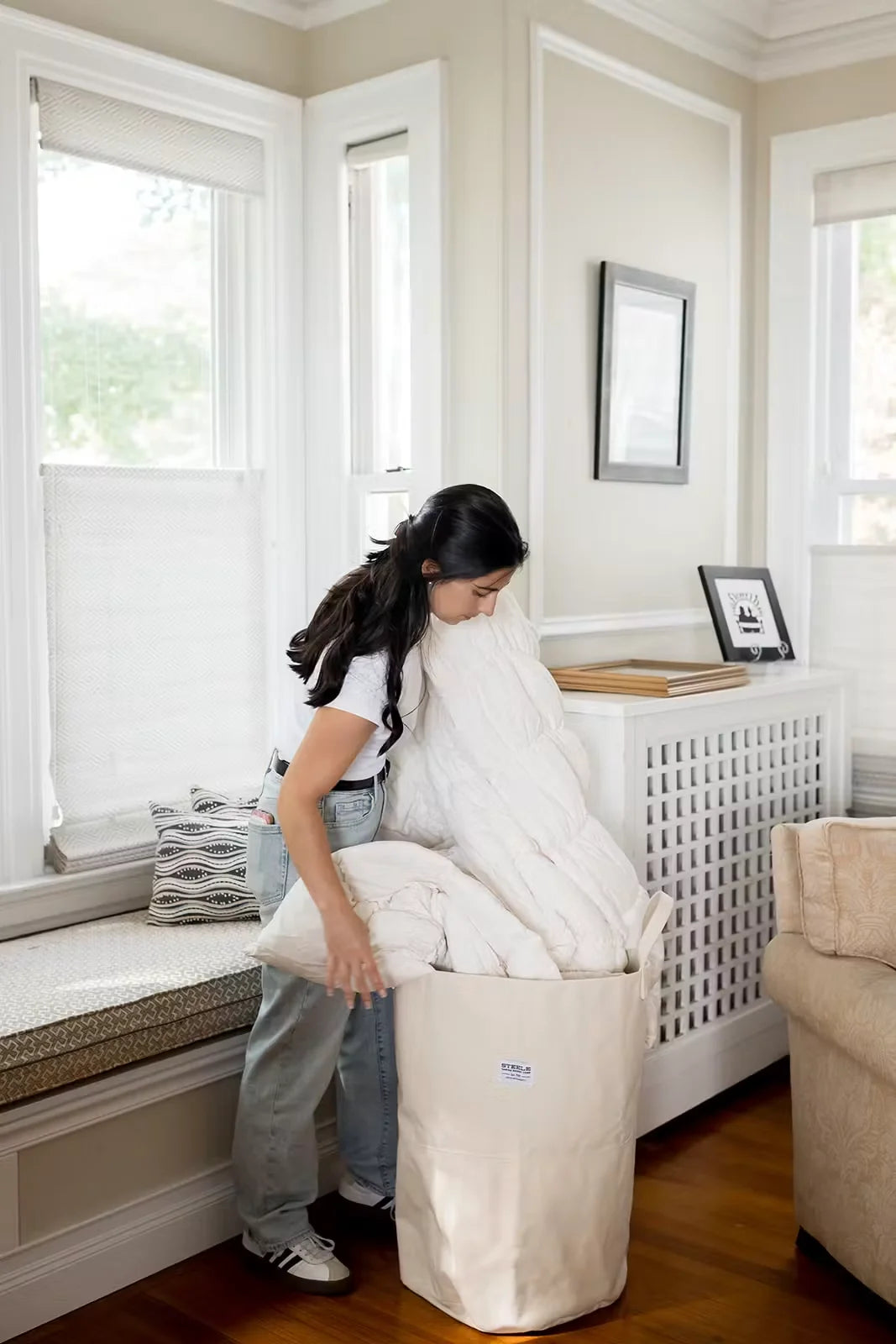 Tall Canvas Storage Bin