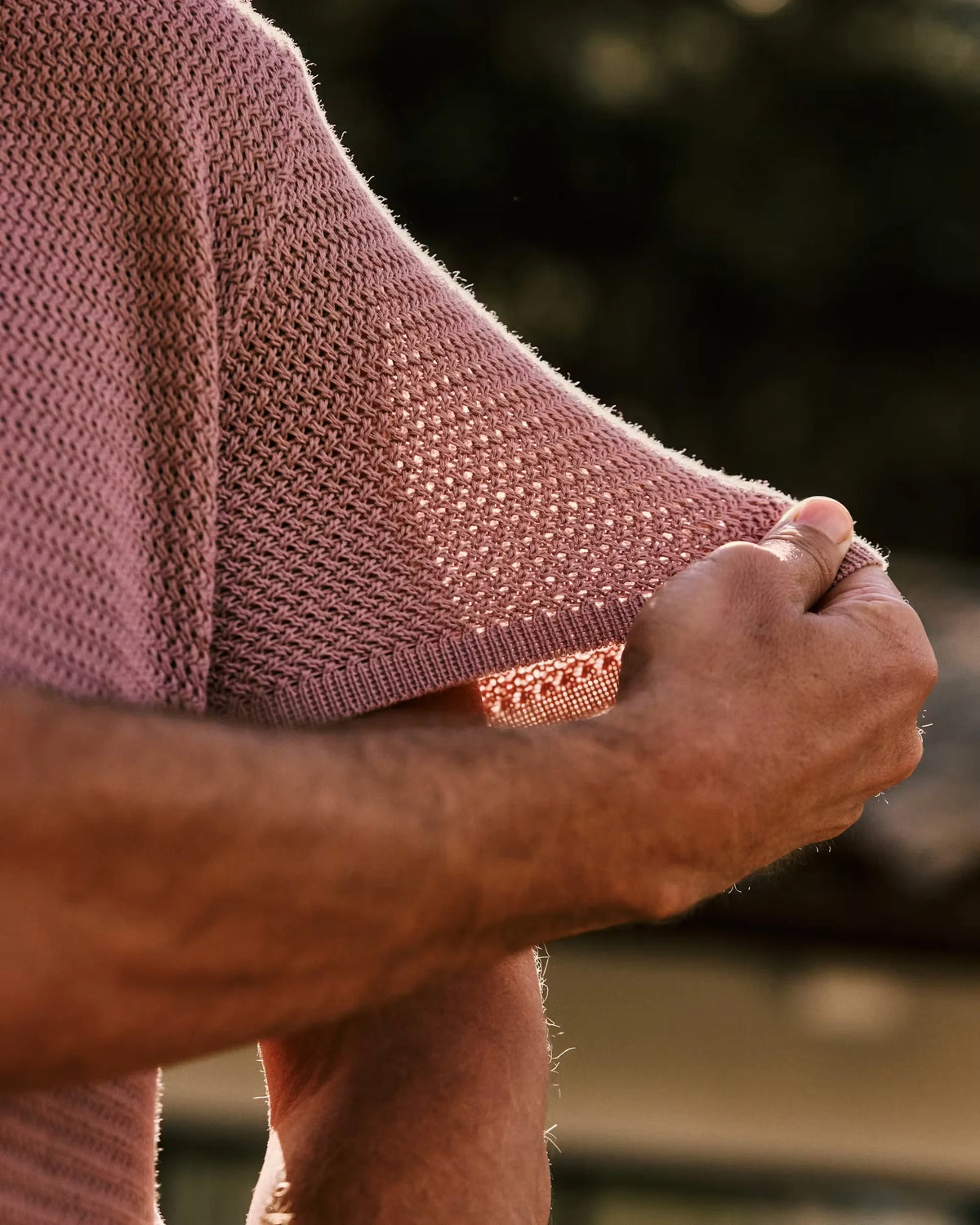 Crochet Johnny Collar Polo