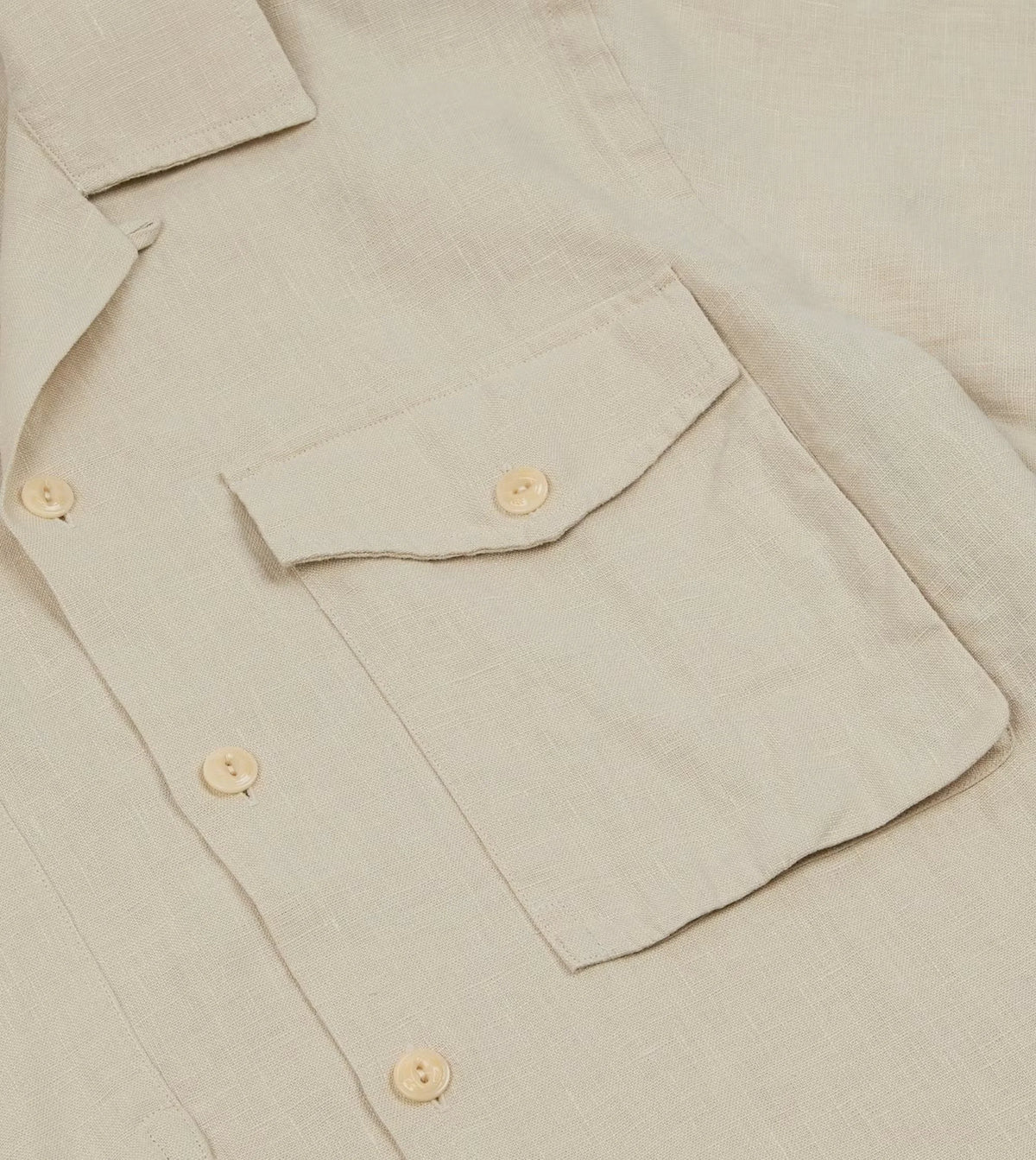 Military Short Sleeve Camp Collar Shirt