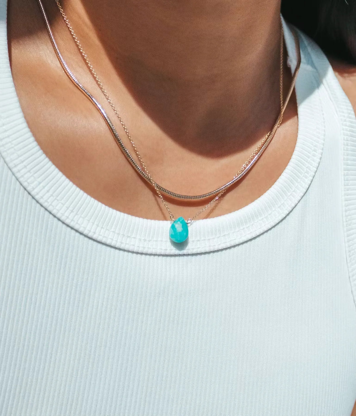 Women's Larimar Little Gemstone Necklace