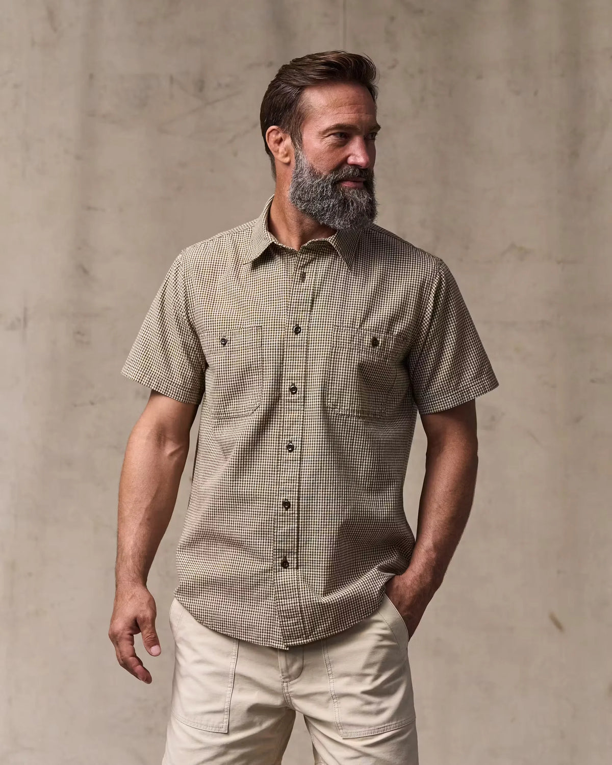 Short Sleeve Chambray Shirt