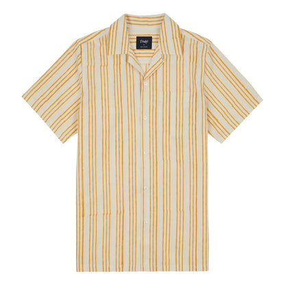 Block Short Sleeve Camp Collar Shirt