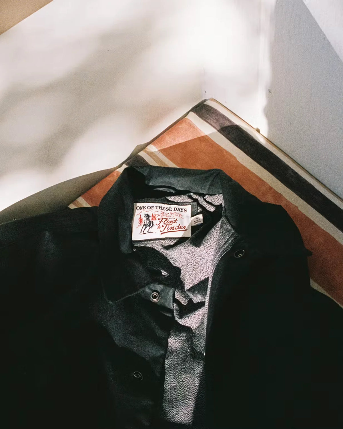 Embroidered Western Waxed Snap Jacket