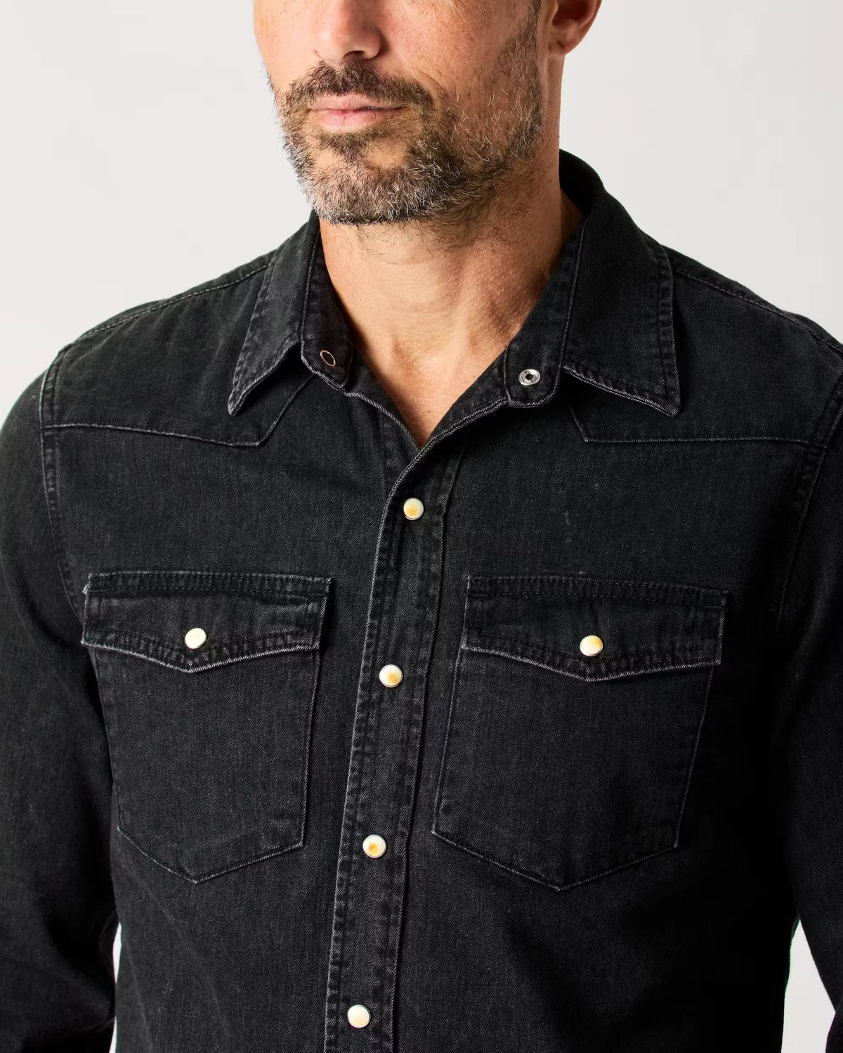 Bone Button Western Shirt