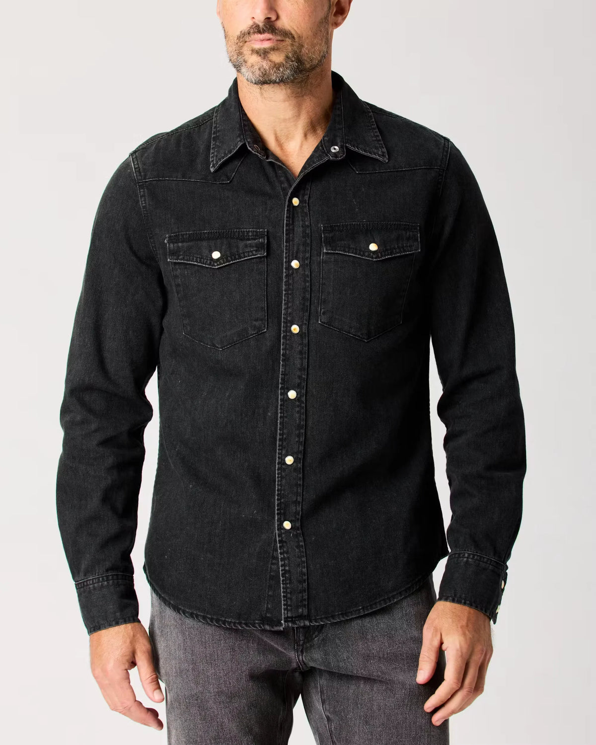 Bone Button Western Shirt