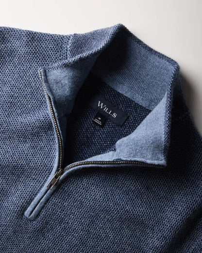 Merino-Cashmere Quarter-Zip Sweater