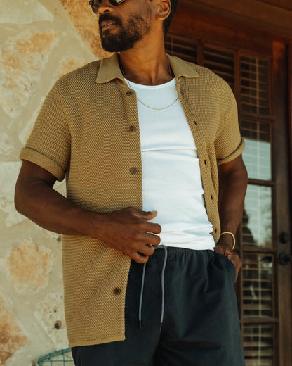 Short Sleeve Crochet Shirt