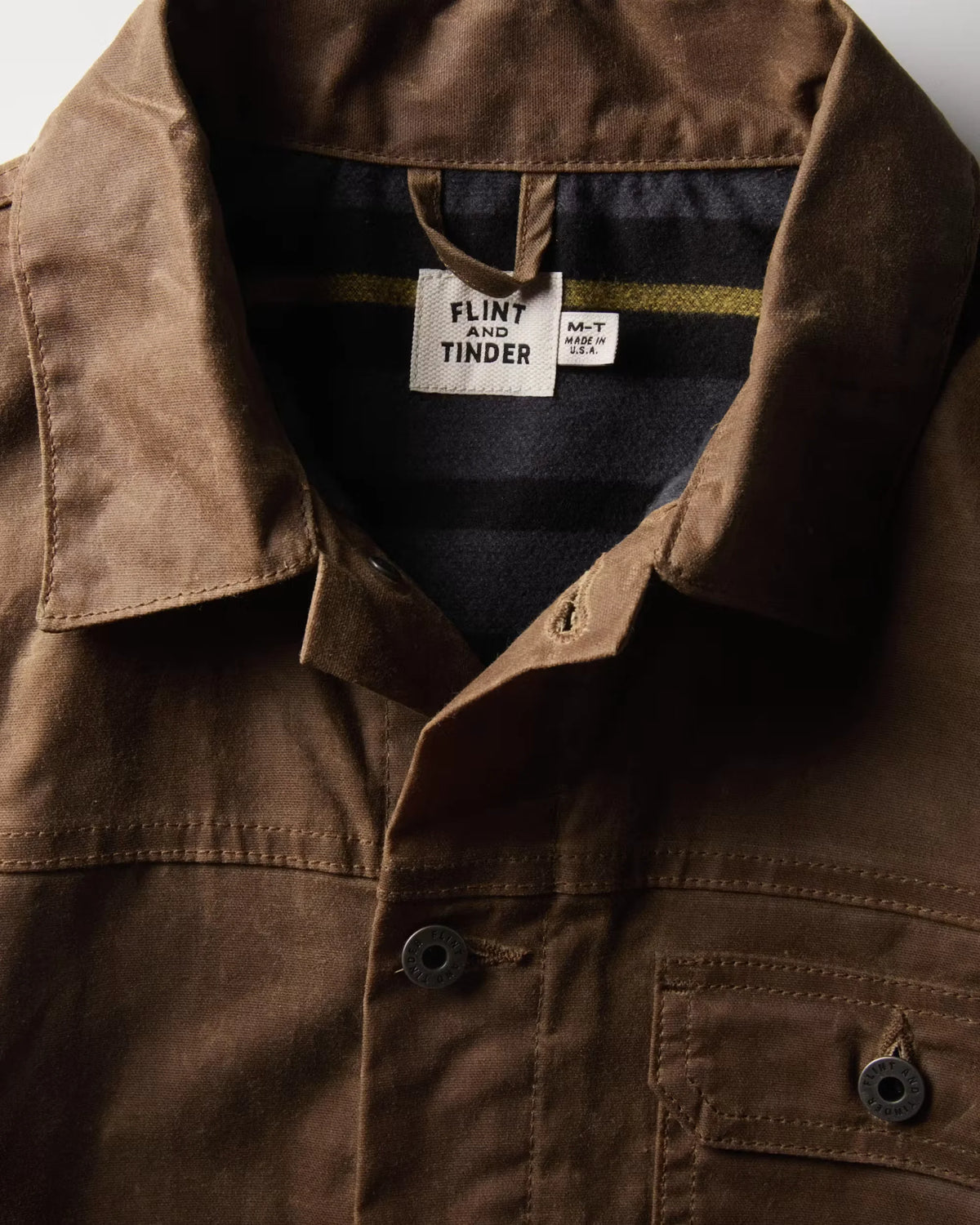 Flannel-Lined Waxed Trucker Jacket - Tall