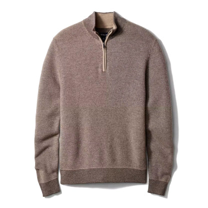 Merino-Cashmere Quarter-Zip Sweater