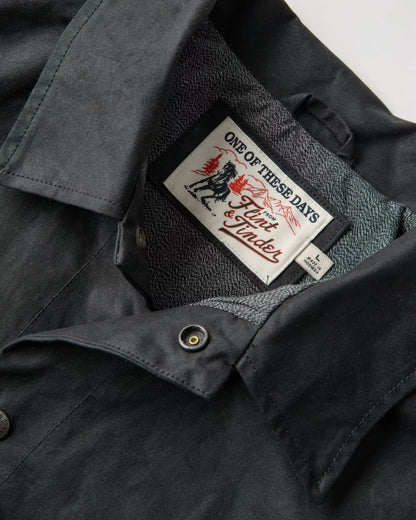 Embroidered Western Waxed Snap Jacket