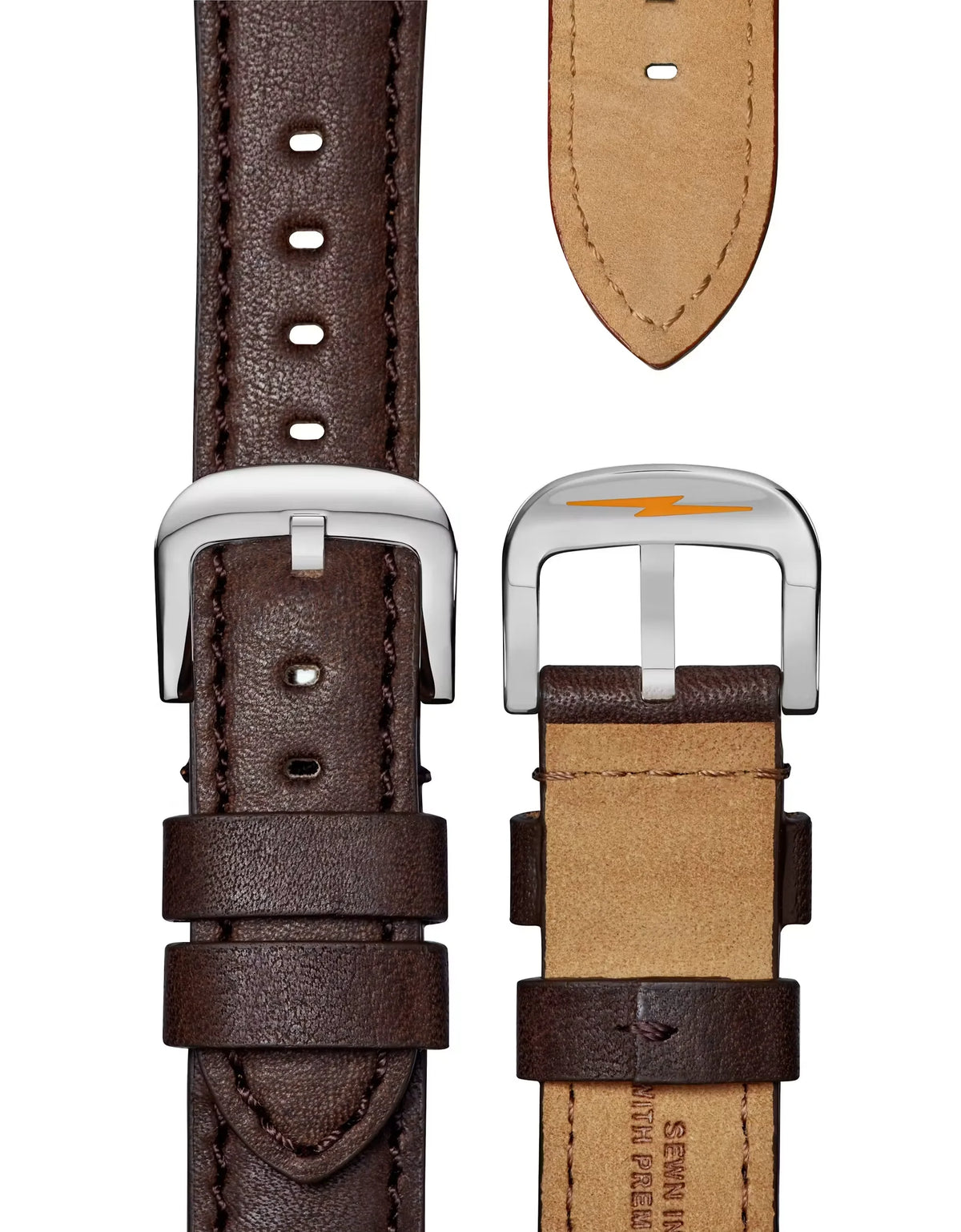 Canfield 3HD 43mm, Deep Brown Leather Strap