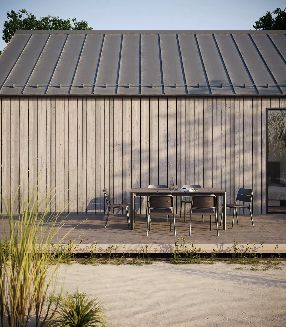 Bandwidth Dining Set (Table + 6 Chairs)