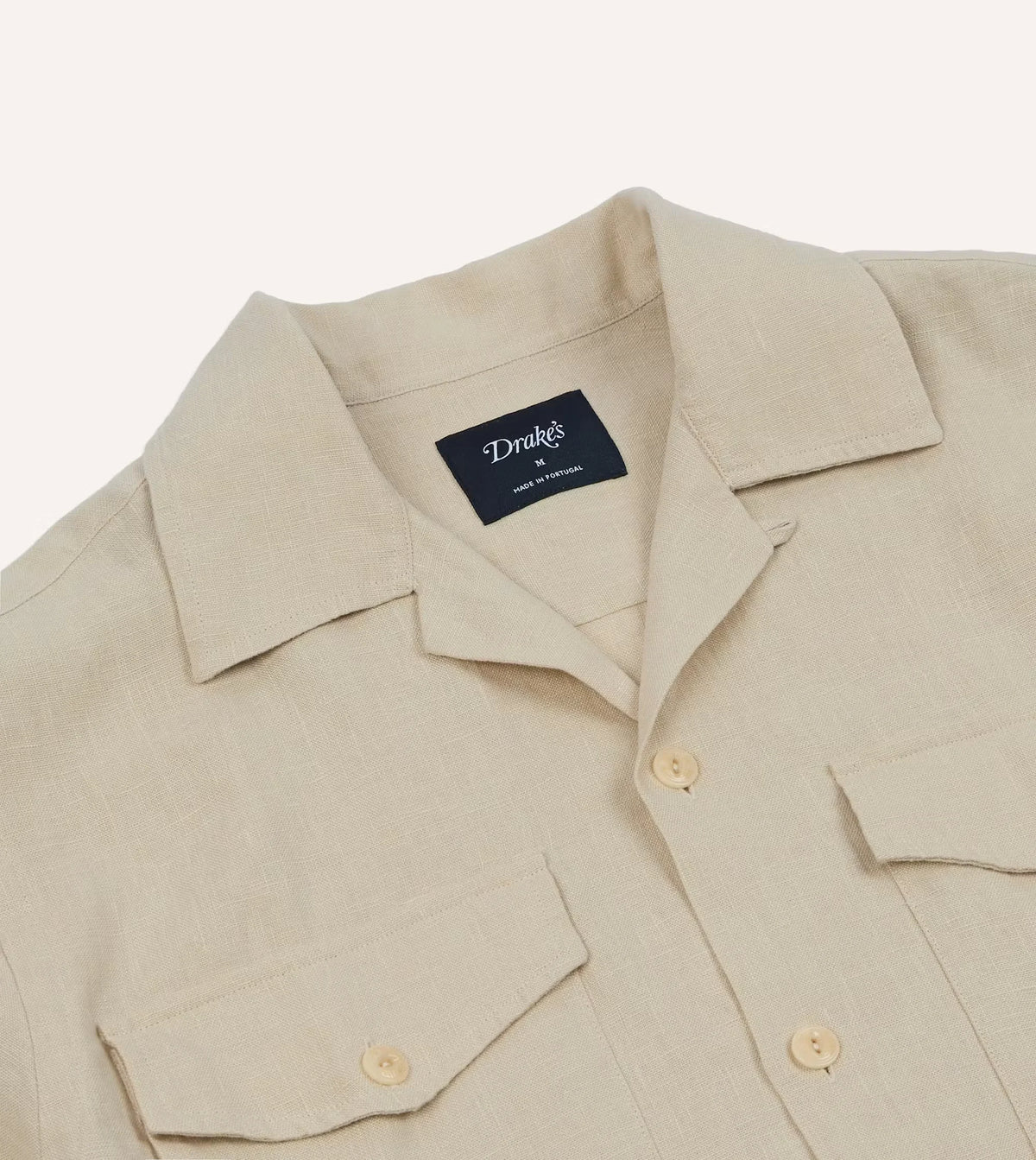 Military Short Sleeve Camp Collar Shirt