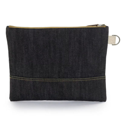 Neelum Large Zipper Pouch - Denim