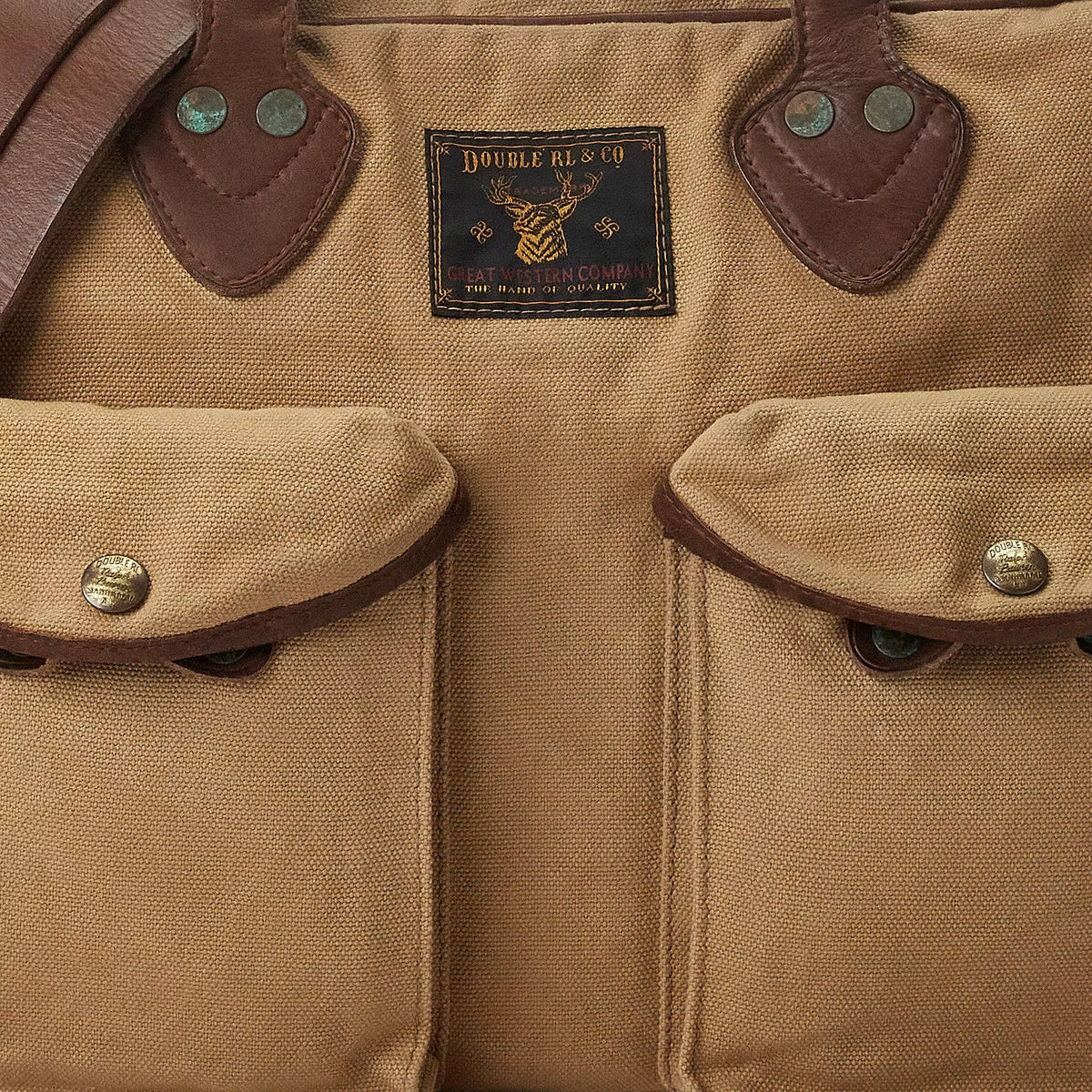 Cotton Canvas/Leather Cargo Briefcase