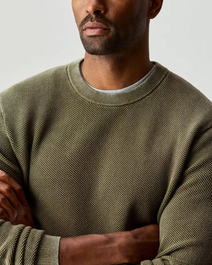 Garment Dyed Cotton Crewneck Sweater