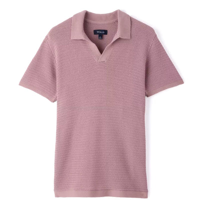 Crochet Johnny Collar Polo