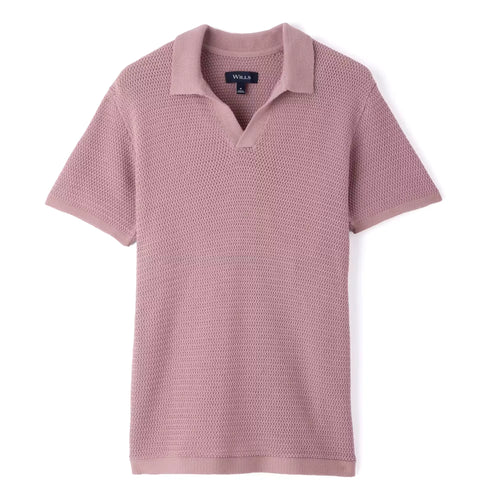 Crochet Johnny Collar Polo
