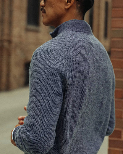 Merino-Cashmere Quarter-Zip Sweater