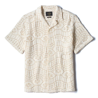 Eye Crochet Camp Collar Shirt