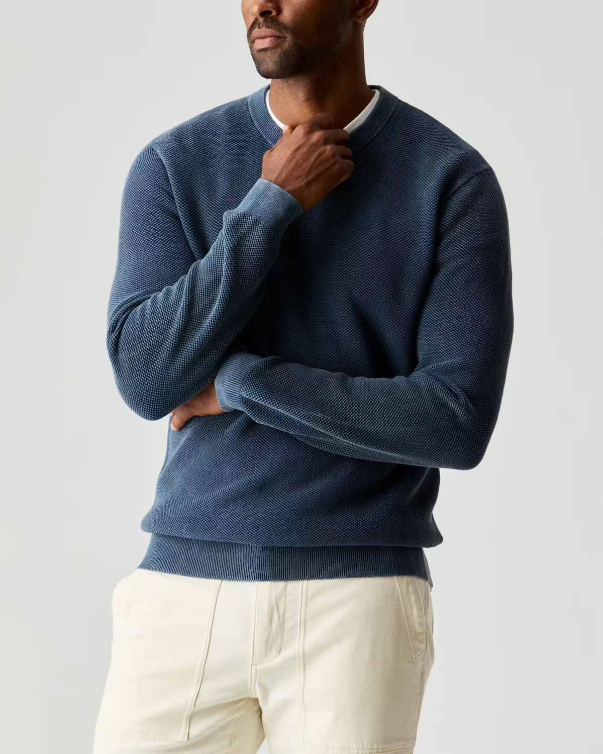 Garment Dyed Cotton Crewneck Sweater