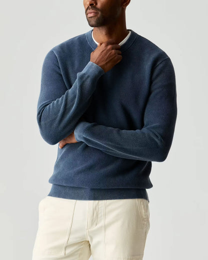 Garment Dyed Cotton Crewneck Sweater
