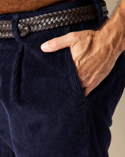 Pleated Cord Trouser