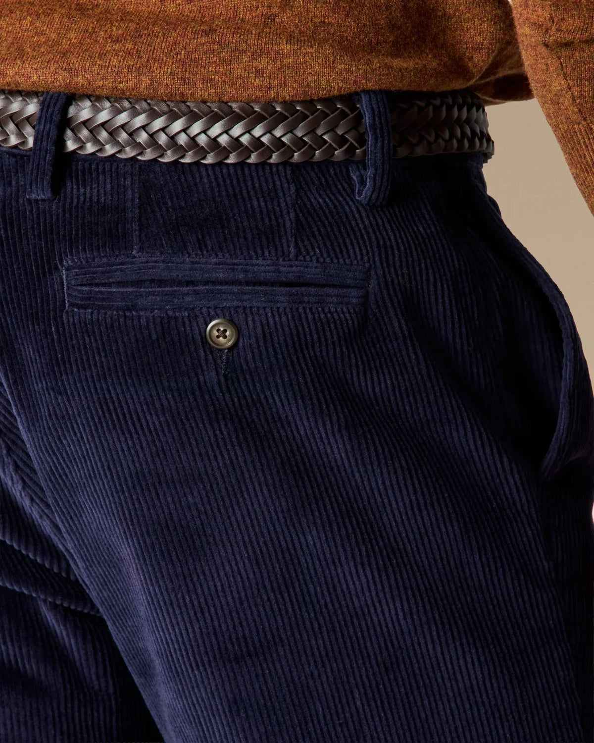 Pleated Cord Trouser