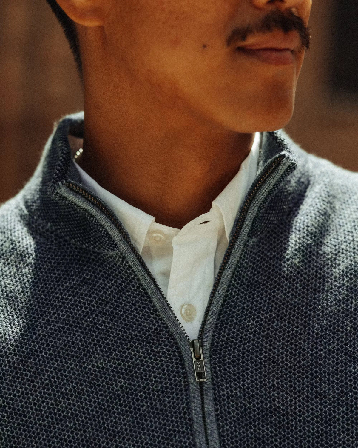 Merino-Cashmere Quarter-Zip Sweater