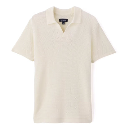 Crochet Johnny Collar Polo