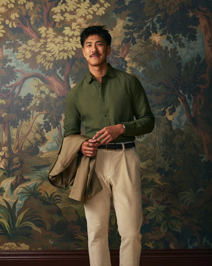Brushed Woven Dress Shirt