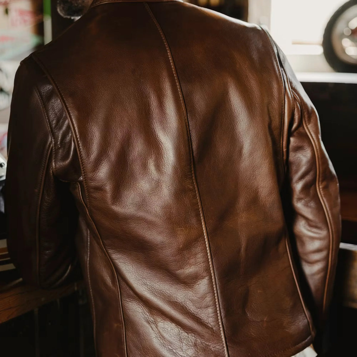 Cafe Natural Leather Jacket