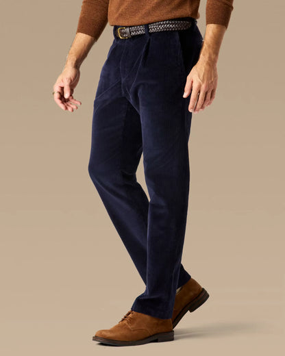 Pleated Cord Trouser