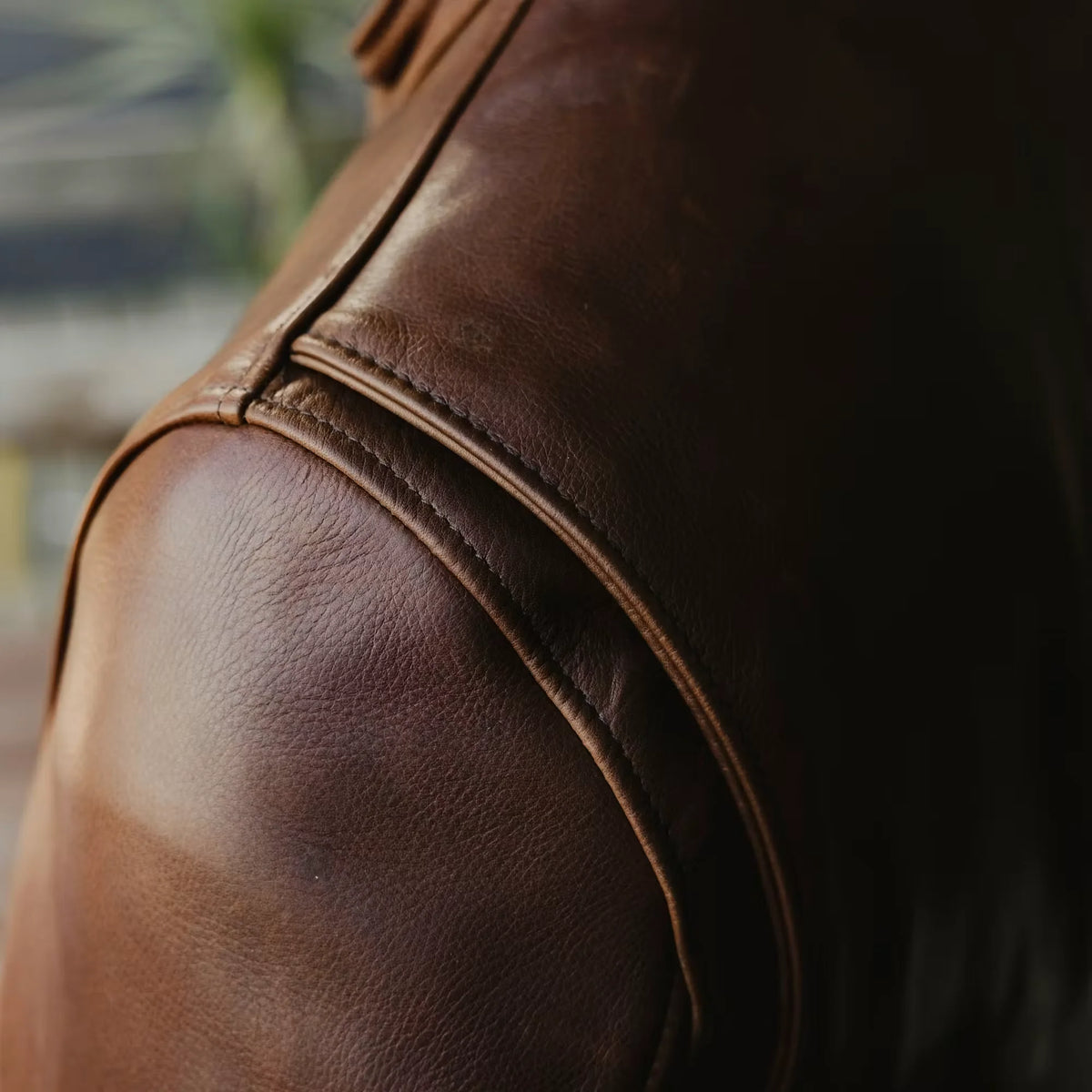 Cafe Natural Leather Jacket