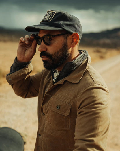 Flannel-Lined Waxed Trucker Jacket