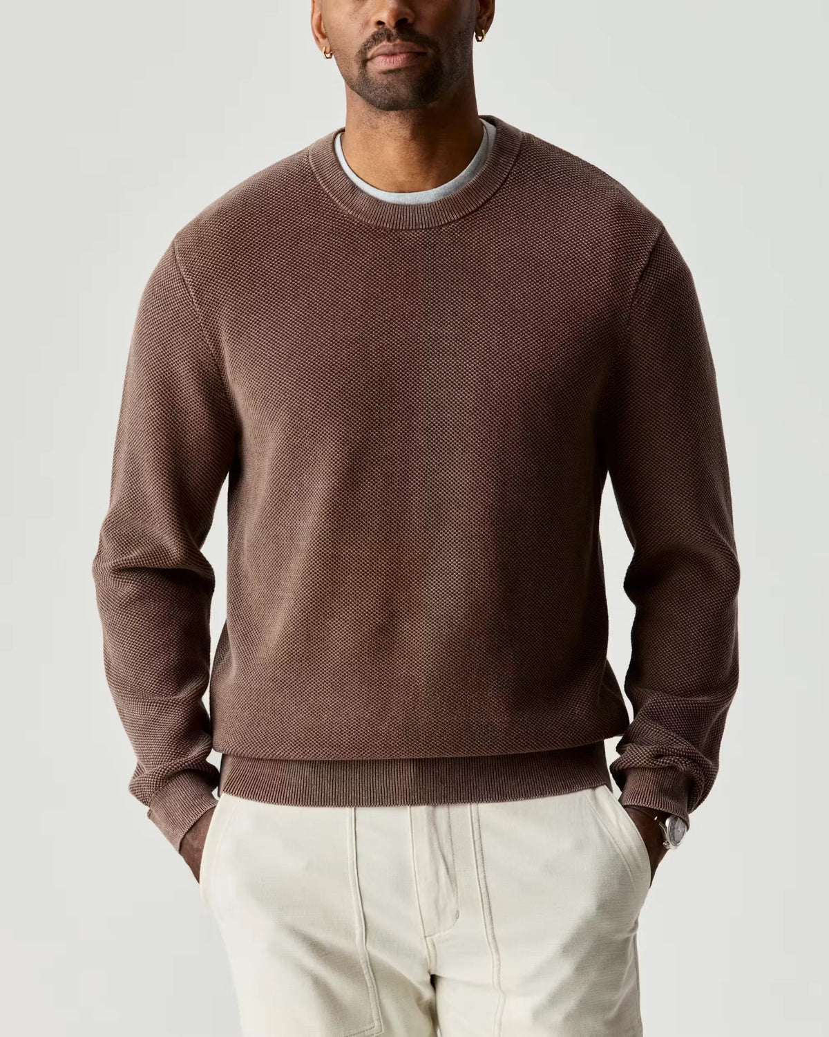 Garment Dyed Cotton Crewneck Sweater
