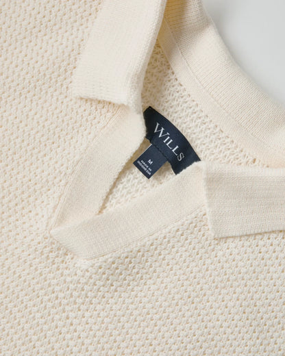 Crochet Johnny Collar Polo
