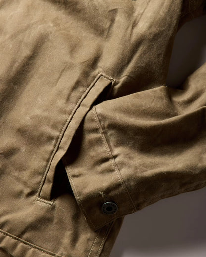 Flannel-Lined Waxed Trucker Jacket