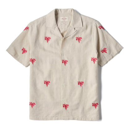 Embroidered Camp Collar Shirt