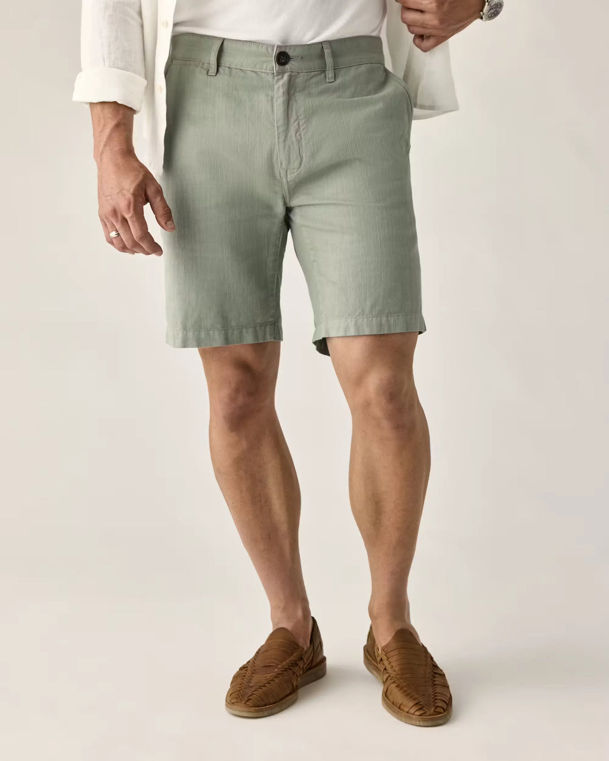 Cotton-Linen Chino Short - 9"