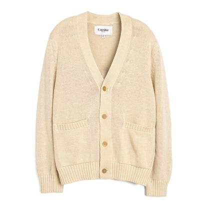 Washed Cotton Cardigan Sweater
