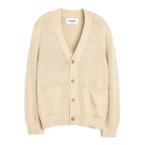 Washed Cotton Cardigan Sweater