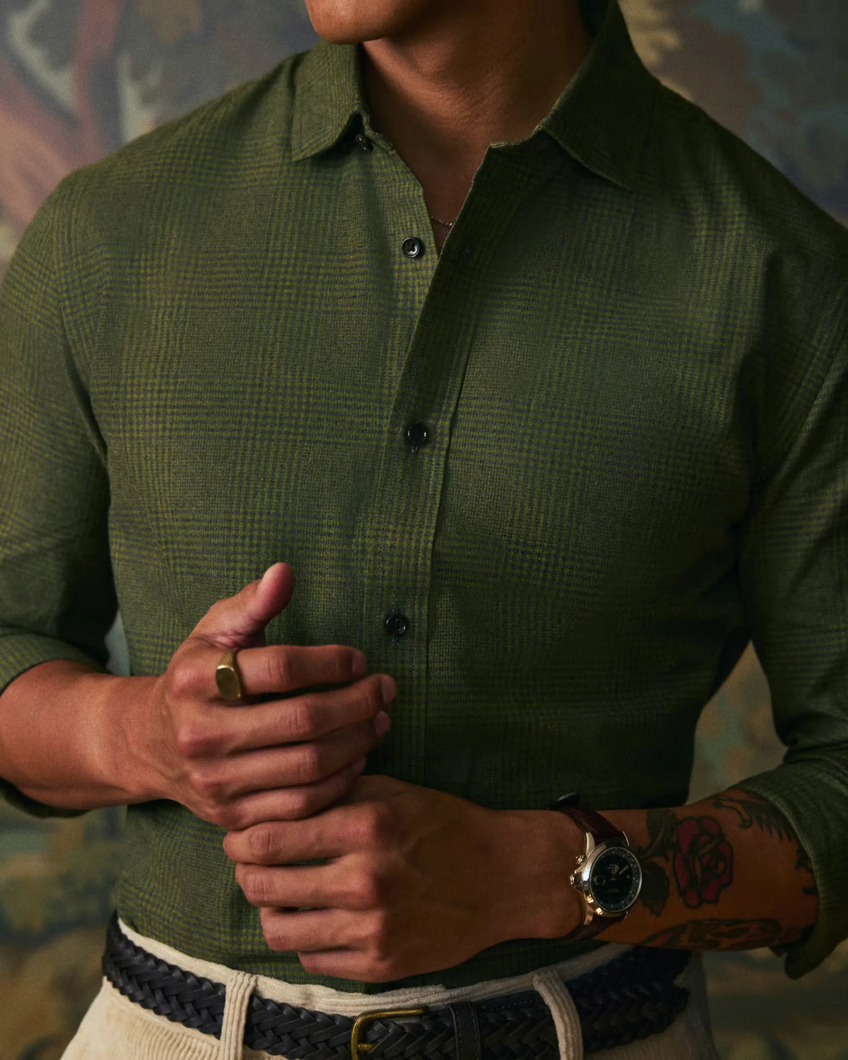 Brushed Woven Dress Shirt